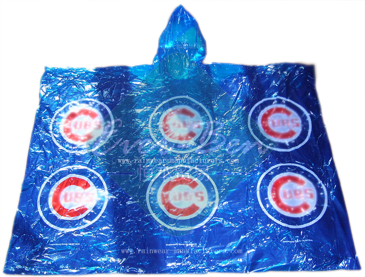 Blue cheap disposable rain ponchos with printing logo.jpg
